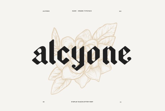 Alcyone: The Assertive Blackletter Font for Bold Branding