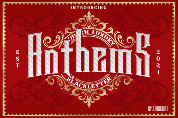 Anthems: A Bold Blackletter Font for Your Brand