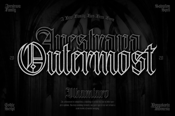 Avestrava Outermost: A Bold Blackletter Typeface