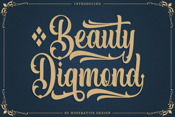 Beauty Diamond: A Stylish Blackletter Font for Makers