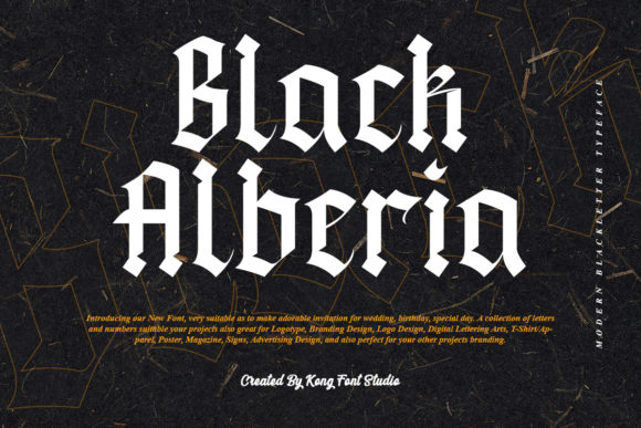Black Alberia: A Bold Blackletter Font for Modern Web Design Projects