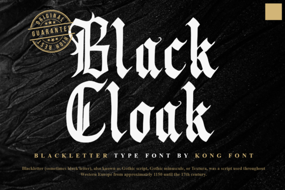 Black Cloak Free Download: A Bold Freebies Font for Designers