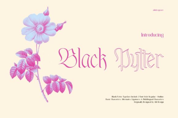 Black Pytter: A Distinct Blackletter Font for Editorial Design