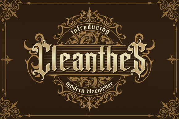 Cleanthes: A Chic Blackletter Font for Branding