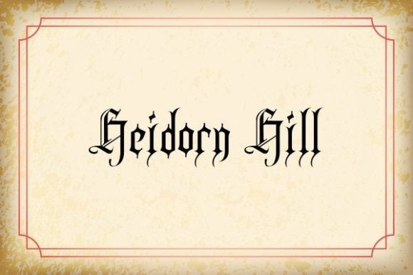 Heidorn Hill: A Professional Blackletter Font for Business