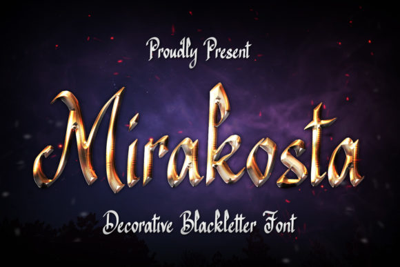 Mirakosta: A Vintage Blackletter Font for Business
