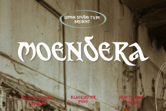 Moendera: The Gothic Blackletter Font for Bold Campaigns