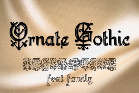 Ornate Gothic: A Bold Decorative Font for Editorial Elegance