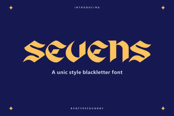 Sevens Font Review: A Blackletter Typeface for Modern Branding and Design