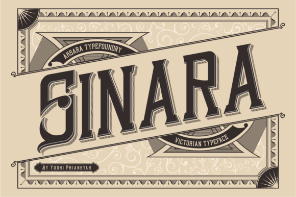 SINARA Typeface: Victorian Vintage Charm for Editorial Design