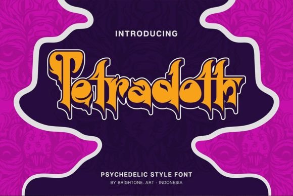 Tetradoth: A Psychedelic Blackletter Font for Bold Branding and Campaign Design