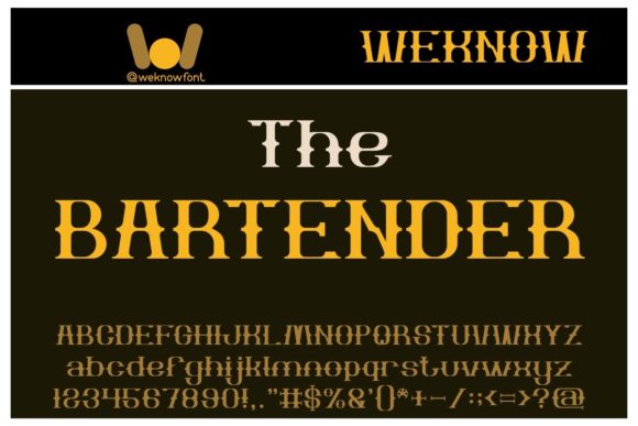 The Bartender: A Premium Blackletter Font for Brands