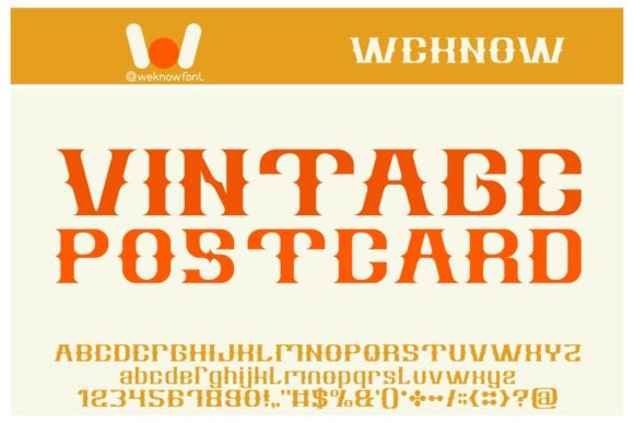 Vintage Postcard: A Bold Blackletter Font for Crafts